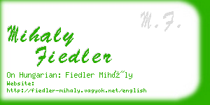 mihaly fiedler business card